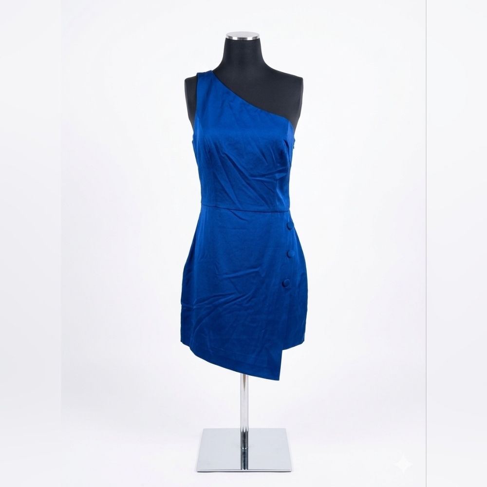 NBD One-Shoulder Dress in Vibrant Blue